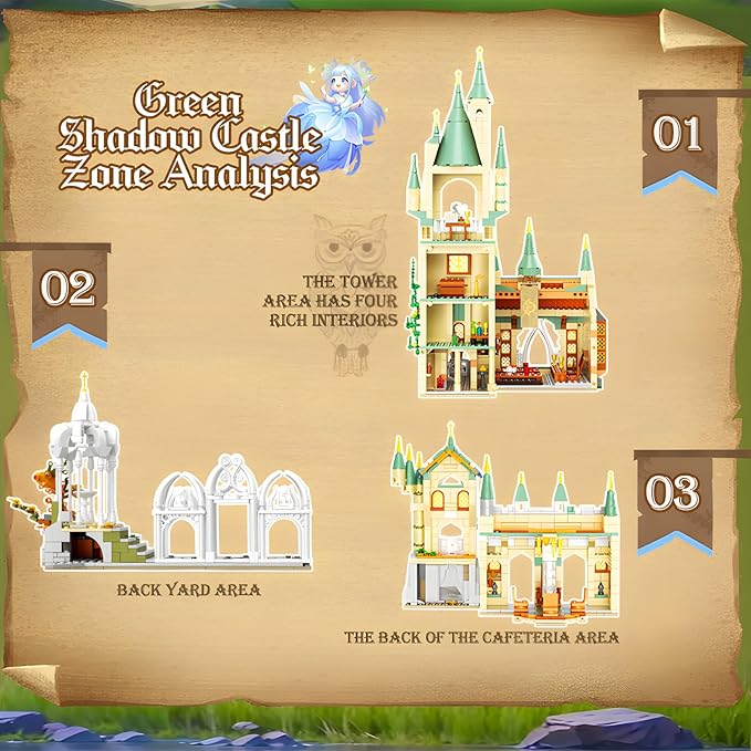 Magic Medieval Castle Architecture Building Block Sets Creative Ideals Gifts for Adults (1555PCS)
