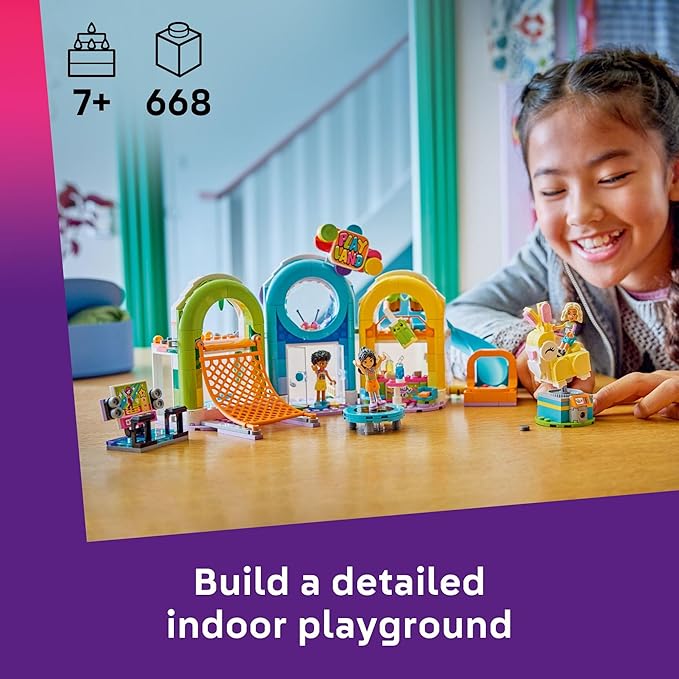 LEGO Friends Fun Indoor Playground Building Toy for Girls &amp Boys - Pretend Play Set for Kids Ages 7+ - W/Sonia Liann &amp Nova Minidolls &amp Accessories - Gift Idea for Birthdays - 42686