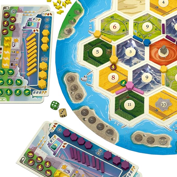CATAN New Energies Board Game - Sustainable Resources &amp Strategy Classic Gameplay with a Modern Twist! Family Game for Kids and Adults Ages 12+ 3-4 Players 90 Min Playtime Made by CATAN Studi