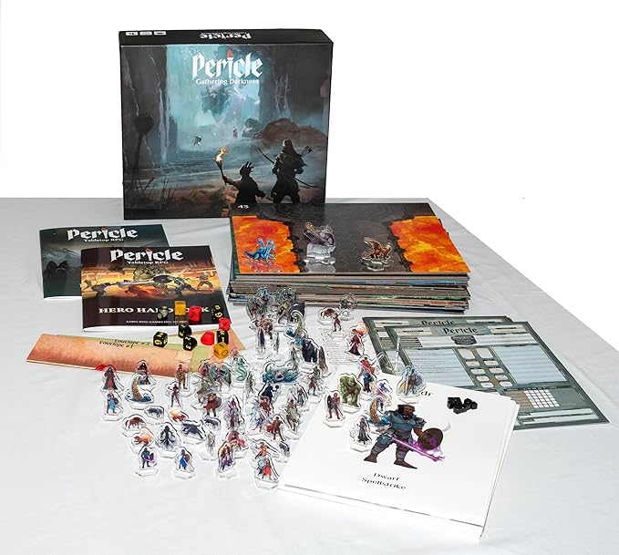 Gathering Darkness (Core Game) Tabletop Roleplaying App-Assisted Game Master Open Hero Creation System with 100+ Hours of Adventure 1 to 4 Players for Ages 13 and Up