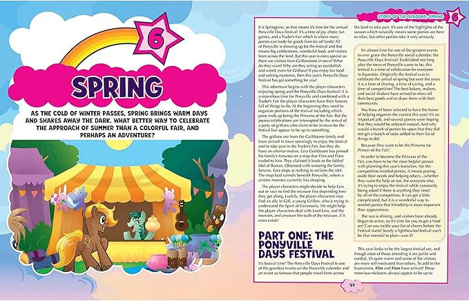 Renegade Game Studios My Little Pony RPG Seasonal Adventures Expansion Hardcover Sourcebook Book