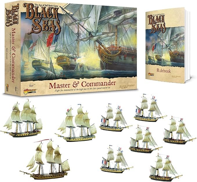 Warlord Games Master &amp Commander Starter Set Black Seas The Age of Sail Game for 2 or More Players Using Miniatures