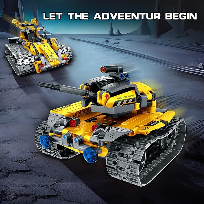 STEM Robot Building Kit Gift for Boys Ages 8-12 with Remote Control Technic Coding Robotic Toy for Kids’ Birthday Buildable 5-in-1 Models with 488 Pieces