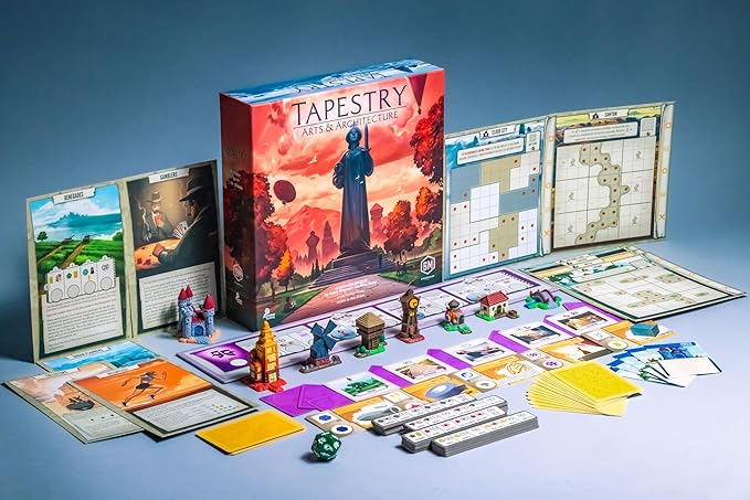 Stonemaier Games: Tapestry: Arts &amp Architecture Expansion by Jamey Stegmaier &amp Mike Young | Add to Tapestry | New Capital City Mats Advancement Track Civilizations and More | 1-5 Players 1