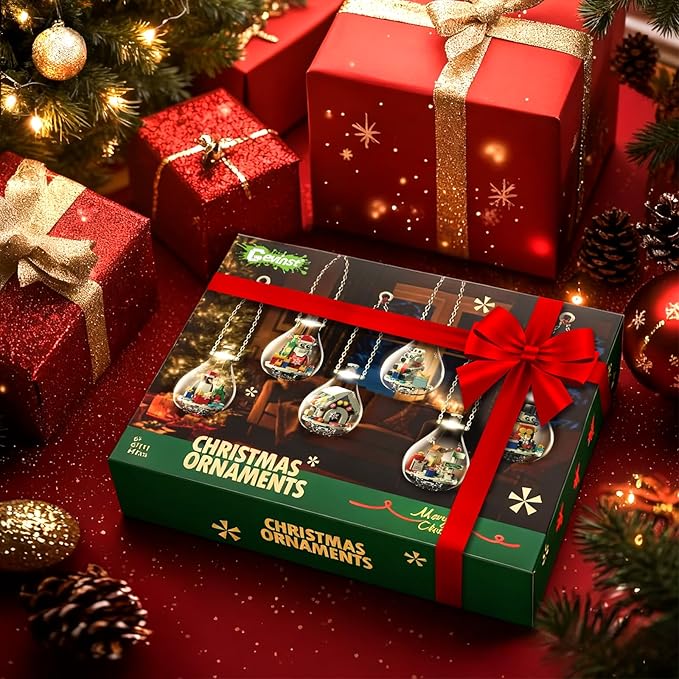 2025 Light-Up Christmas Ornament Building Kit — 647 PCS Holiday Building Blocks Set for Kids and Adults Featuring Gingerbread House Santa Reindeer Polar Bear Nutcracker Soldier &amp Penguin
