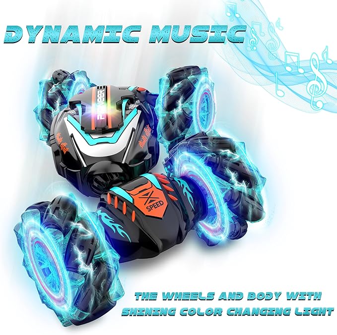 Remote Control Car Gesture Sensing RC Stunt Car 4 WD Transform Off Road for Rotating 2.4Ghz Hand Controlled Remote Control Twister Cars RC Cars for Kids Boys Girls Toy Gift Age 6 7 8 9 10 11 12 yr