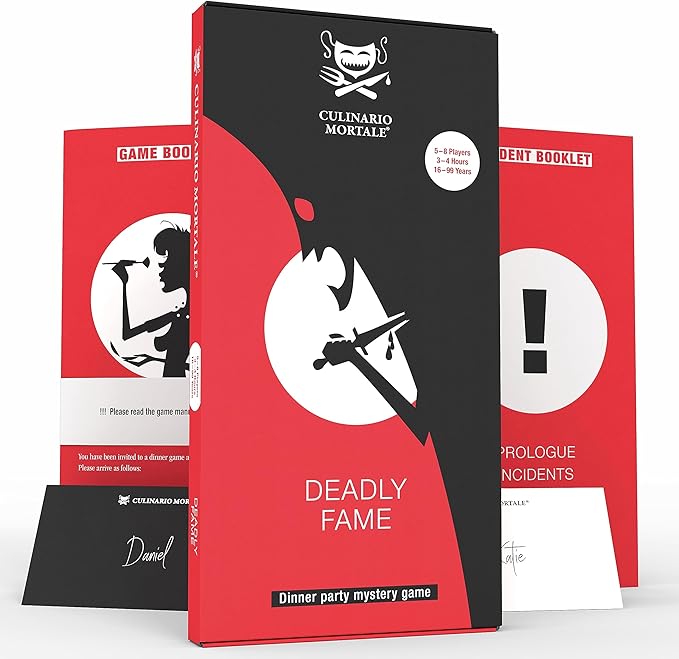 Deadly Fame - A Modern Murder Mystery Dinner Party Game for 5-8 Players