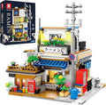 Reobrix Japanese Ramen Shop Building Blocks 66501 2 in 1 Creative Street View House Building Kit with Light Japanese Architecture Home Office Decor Ideal Gifts for Boys Girls Adults 14+