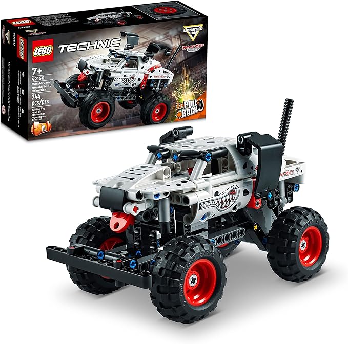 LEGO Technic Monster Jam Monster Mutt Dalmatian 2in1 Pull Back Racing Toys Birthday Gift Idea DIY Building Toy Monster Truck Toy for Kids Boys and Girls Ages 7 and Up 42150