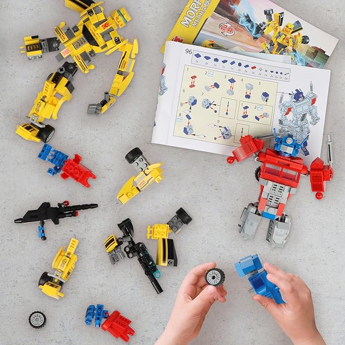 HIGH GODO Transforming Building Set Collectible 2in1 Transformation Robot and Truck Building Block Set Cool Robots Toys Gifts for Teens Adults 14+ (636 Pieces)