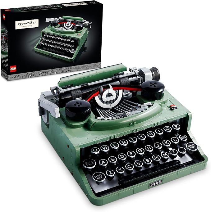 LEGO Ideas Typewriter 21327 Building Set for Adults Collectible Retro Display Model Creative Hobbies Unique Gift Idea
