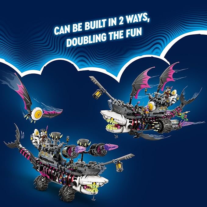 LEGO DREAMZzz Nightmare Shark Ship 71469 Building Toy Set Pirate Ship and Monster Vehicle for Fans of The New TV Show Gift for Tweens and Kids Ages 10+ (Pre-Order Now)