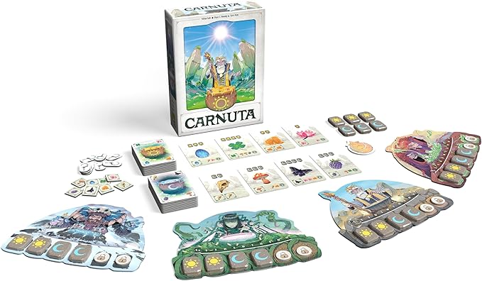 Asmodee Carnuta Board Game - Collect Ingredients &amp Score Points in a Potion Brewing Strategy Game with Acrylic Runes Family Fun for Kids &amp Adults Ages 10+ 2-4 Players 30 Minute Playtime
