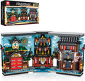 Reobrix Ninja-Themed Bookend Building Set with LED Lights - 2850PCS Book Nook Model Kit Bookshelf Decor for Adults 14+ STEM Gift for Anime Fans（66029）