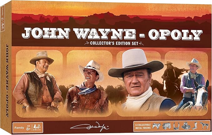 MasterPieces Opoly Board Games - John Wayne Opoly - Officially Licensed Board Games For Adults Kids &amp Family