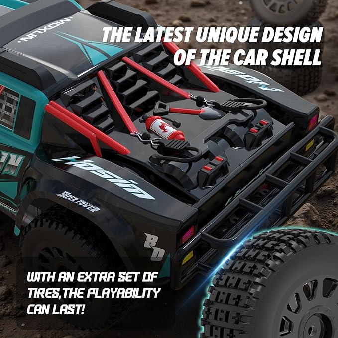 Hosim Brushless Fast RC Cars for Adults Max 50mph 1/14 RTR 3S Electric Power 4x4 RC Truck All Terrain Off Road RC Car Waterproof High Speed Hobby RC Remote Control Monster Trucks for Snow/Sand/Beach