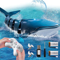 Remote Control Whale Shark Toys for Boys Kids 1:18 Scale High Simulation Shark for Pool 2.4Ghz Electric RC Shark Boat Fish Toys with Light &amp Spray Toy Shark Gifts for 6 7 8 9 Year olds Kid Boy