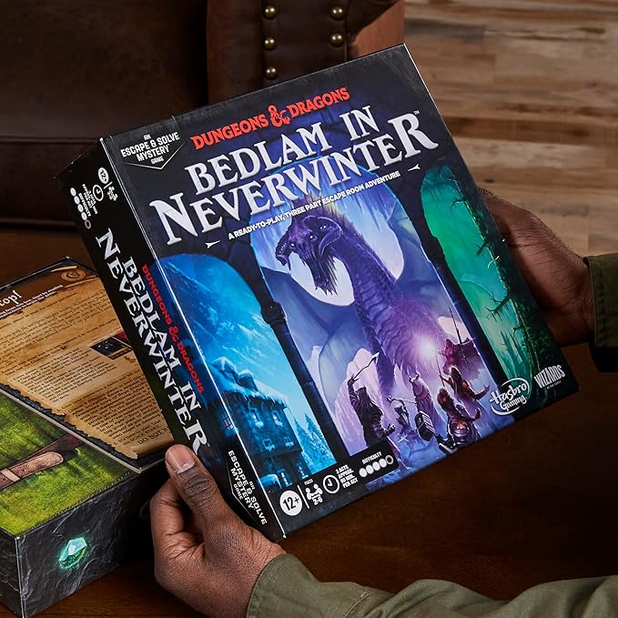 Hasbro Gaming Dungeons &amp Dragons: Bedlam in Neverwinter Board Game Escape Room Cooperative Strategy Games for Ages 12+ 2-6 Players 3 Acts Approx. 90 Mins Each (Amazon Exclusive)