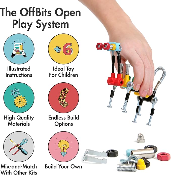 The Off Bits Educational STEM Toys for 6+: Robot Toy Building Sets 3-in-1 Engineering Kit for Boys and Girls Build Your Own STEM Building Toys with Endless Possibilities (Jumbo Kit)