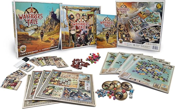 A Wayfarer’s Tale: The Journey Begins – Strategic Board Game for 1–4 Players Ages 10+ 45–60 Minutes with Narrative Solo Mode | A Map-Based Game of Exploration and Discovery for Friends and Family
