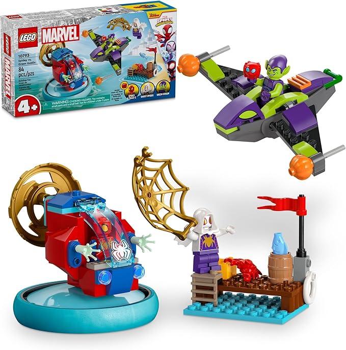 LEGO Marvel Spidey vs. Green Goblin Super Hero Toy with Green Goblin Figure Marvel Toy for Young Super Hero Fans Spider-Man Toy for 4-6 Year Old Kids 10793
