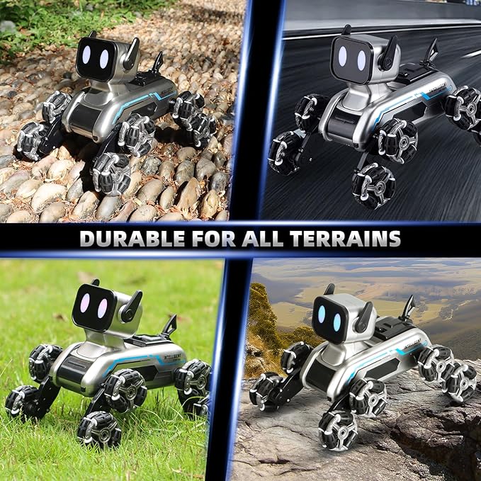 Robot Dog Toys RC Stunt Car for Kids Adults 8WD Gesture Sensor Remote Control Cars with Light Music 2.4Ghz Remote Control Robot Christmas Birthday Toy for 6 7 8 9 10 11 12 13 Boys Girls Kid