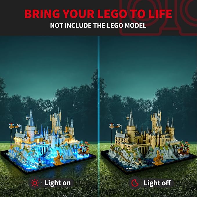 BRIKSMAX 2.0 Light Kit for Hogwarts Castle and Grounds - Innovative LED Lighting Compatible With Lego Harry Potter 76419 (Set Not Included)