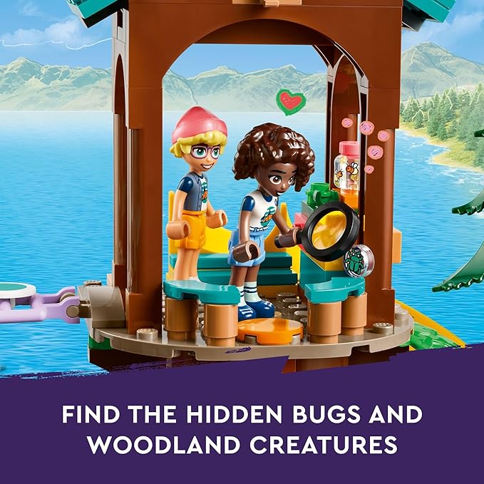 LEGO Friends Adventure Camp Tree House Building Toy - Pretend Play Toy Figures &amp Playsets for Girls &amp Boys Ages 8+ Years - with 5 Mini Dolls &amp 5 Animal Figures - Gifts for Kids - 42631