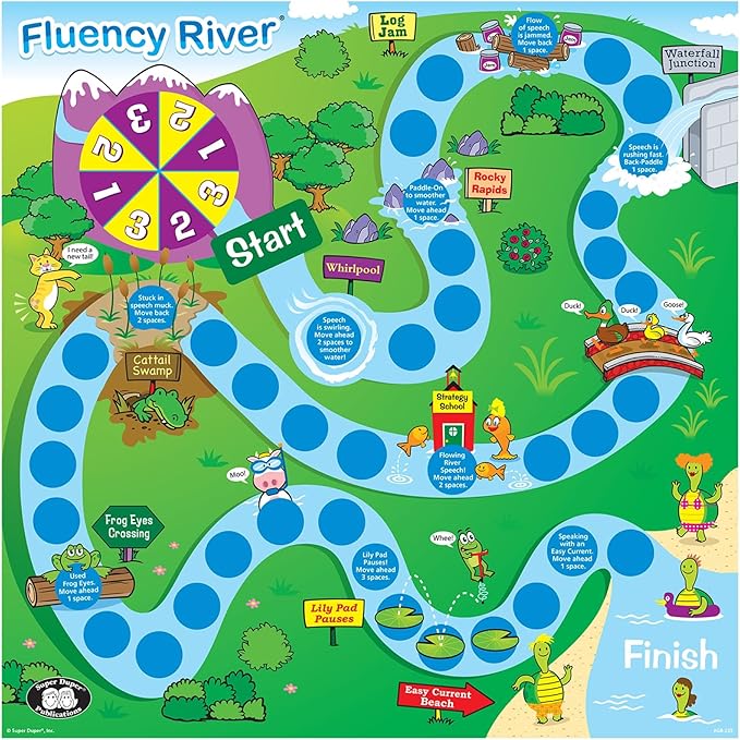 Super Duper Publications | Fluency River® Fluency Speech Improvement Board Game | Educational Learning Resource for Children