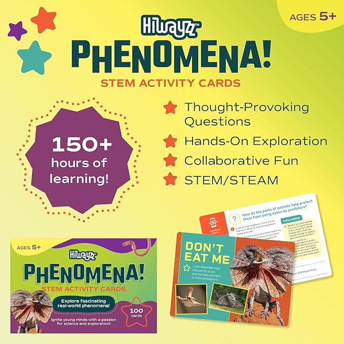 STEM Activity Cards Ages 5+ | 100 Cards for Classroom Activities | Over 150 Hours of Hands-On Science Exploration | Teacher Must-Haves