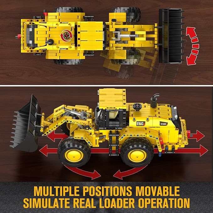 Mould King Technik Wheel Loader Builidng Sets 17084 MOC Construction for Adults Engineering Vehicle Model Kits with with Articulated Steering/Scoop (910PCS+)