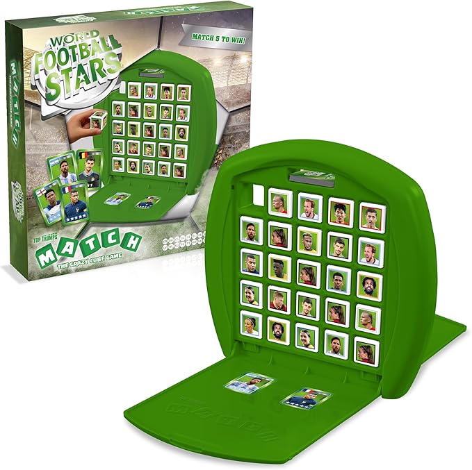 Top Trumps Match Soccer Game World Football Stars - Family Board Games for Kids and Adults - Matching Game and Memory Game - Fun Two Player Kids Games - Memories and Learning for Kids 4 and up