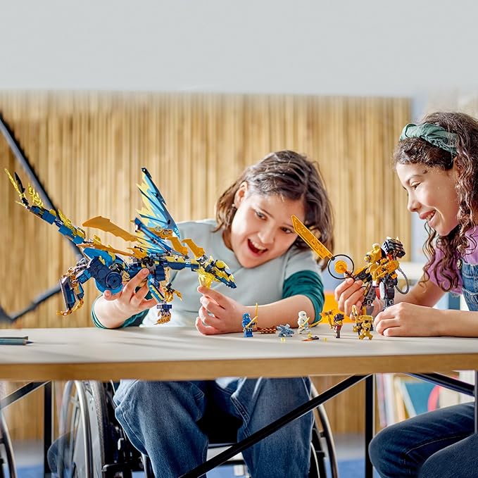 LEGO NINJAGO Elemental Dragon vs. The Empress Mech 71796 Building Toy Set Features a Dragon Mech Ninja Flyer and 6 Minifigures Gift for Boys and Girls Ages 9+ Who Love Ninja Warriors