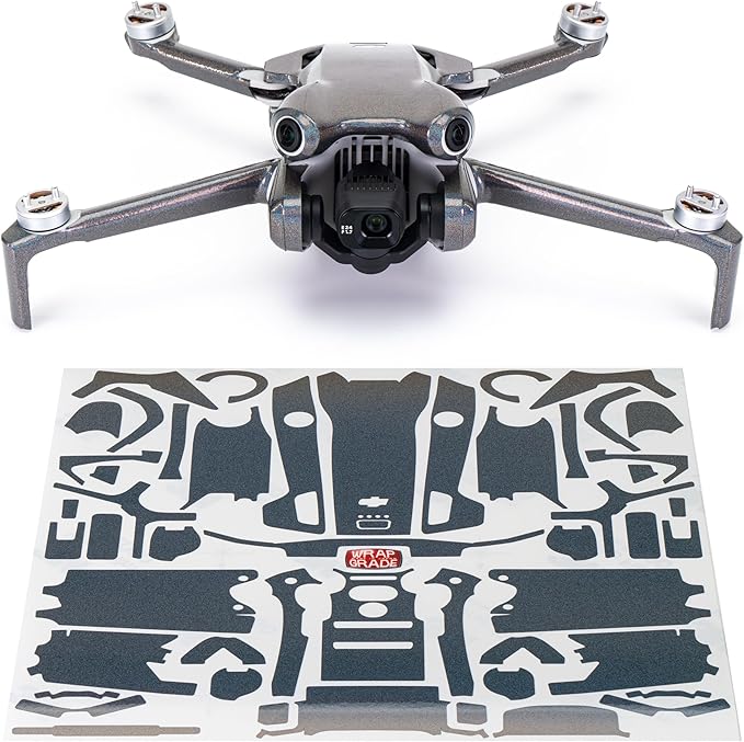 WRAPGRADE Skin Stickers Compatible with DJI Mini 4 Pro | Full Wrap (Coloration-X)