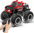 Amphibious Remote Control Car Monster Truck Toys - 1:16 All Terrain RC Trucks High Speed RC Cars with Crashworthy BodyOff- Road Electric Vehicle Kid Toys for Boys and GirlsAge 6+Red