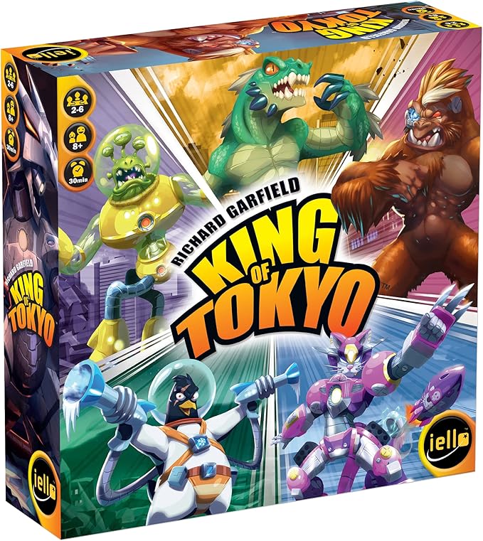 IELLO: King of Tokyo New Edition Strategy Board Game Space Penguin Included in the Box For 2 to 6 Players 30 Minute Play Time For Ages 8 and Up