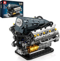 Reobrix V6 Engine Building Block Sets for Adults 33013 Mechanical Building Toy V6 Engine Model Kit Technic Engine Gift for Adults Art Decor for Home Office (1268PCS)