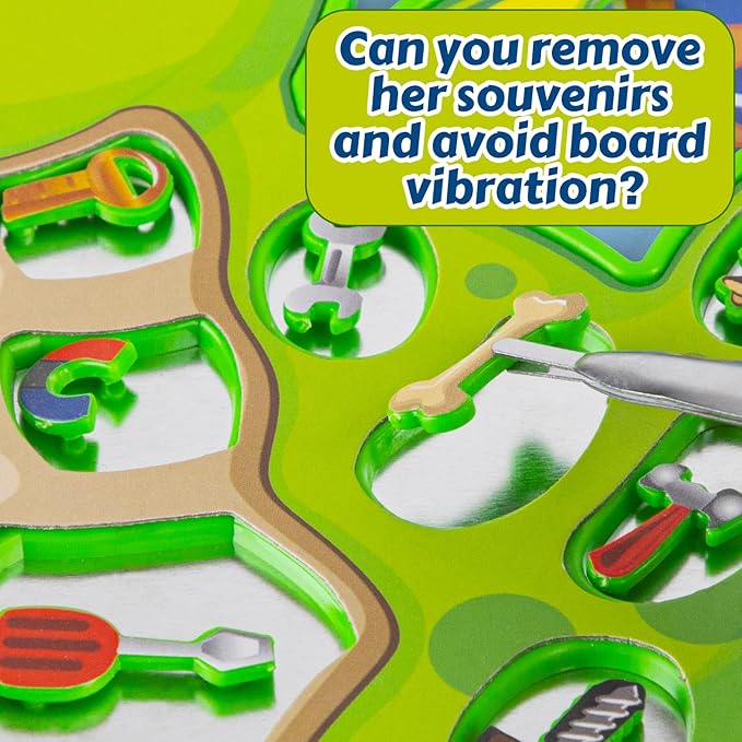 Dinosaur Operate Board Game for Kids Ages 3-8–Fine Motor Skill Toy with Vibration–Educational Hands-On Activity for Boys and Girls–Interactive Family Game for 1 or More Players–Gift for Christmas