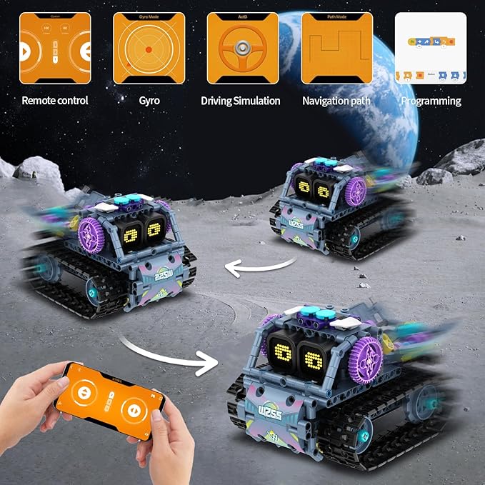 STEM Robot Building Kit for Kids 6-143in1 Remote &amp APP Controlled STEM Rock Robot/Truck/Road Roller Building Toys for Kid433 Pcs Building Blocks Set Birthday Xmas Gift Ideas for Boys Girls