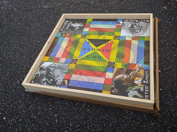 Jamaican Ludo 80’s Reggae Queens (Ludi/Ludy/Loodi) | 24in x 24in Board Game | Family Game Night Activity | Outdoor Games | Gift Ideas | Fun Easy Multi-Player Entertainment