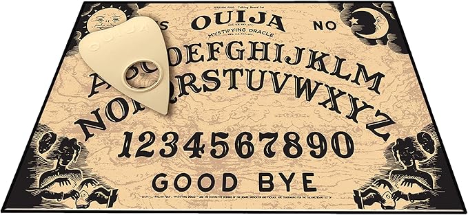 Classic Ouija with 1990s Artwork by Winning Moves Games Thick Wood Premium Quality Talking Spirit Board for 2 or More Players Ages 8 and Up (1175)