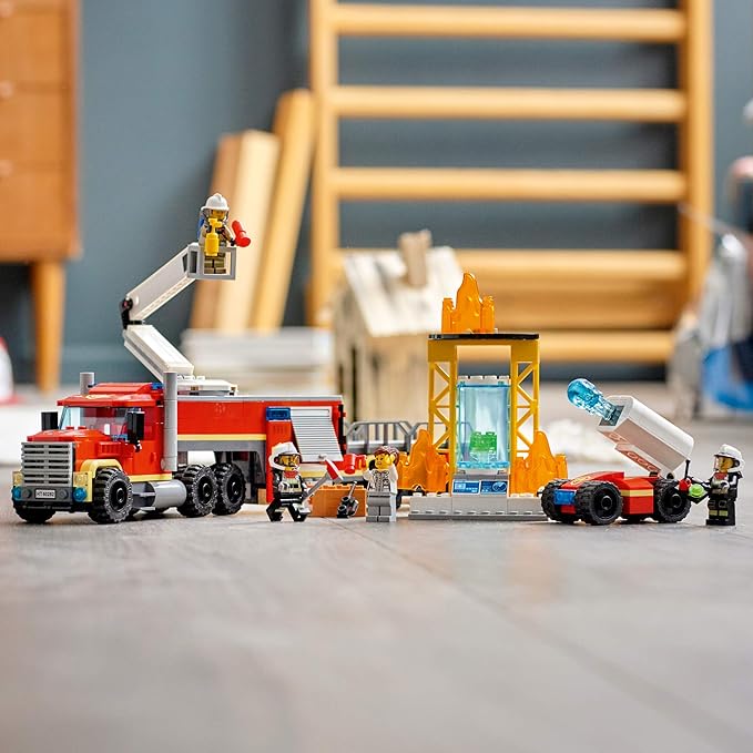 LEGO City Fire Command Unit 60282 Building Kit Fun Firefighter Toy Building Set for Kids New 2021 (380 Pieces)