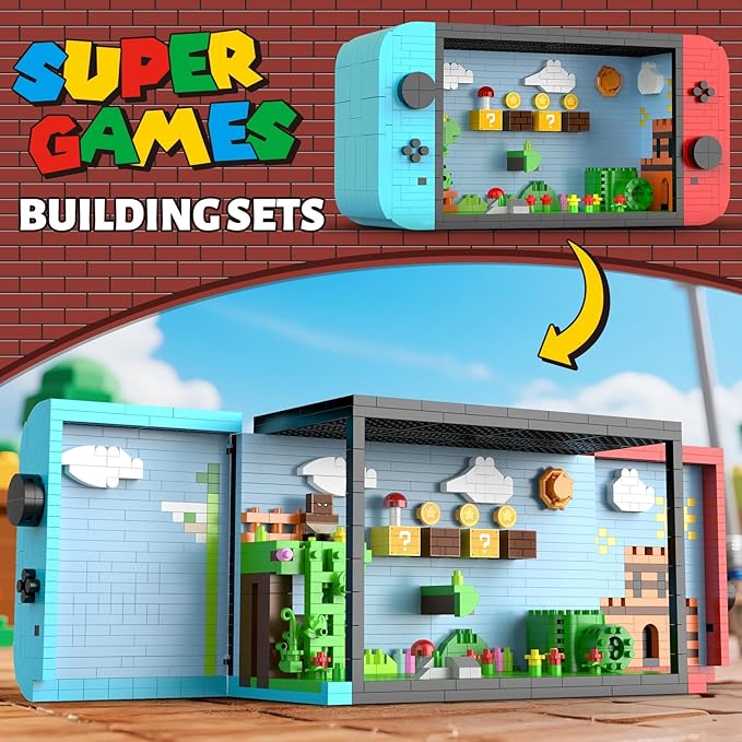 Super Player Game Building SetsCool Building Blocks Kits for Adults Openable and Closed 3D Anime Scene Model Creative Idea Gift for Teens 14+ (1528 Pieces)