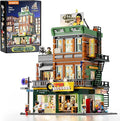Record Store Lighting Building Bricks Set - Street Fusion City Town Audio Shop Multi-Form Modular Collection Kit 1980 Pcs for Adults &amp Teen &amp Music Lovers