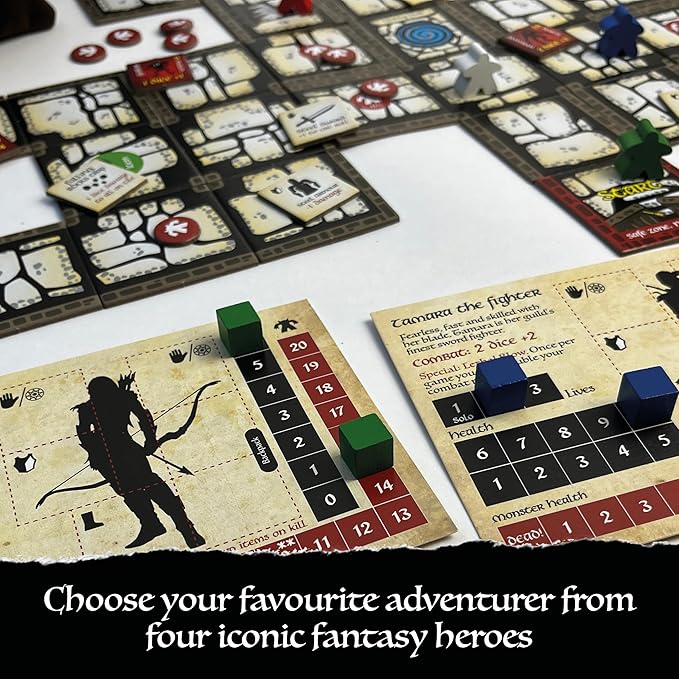 Bag of Dungeon–Fantasy Adventure Board Game for Families &amp RPG Fans | 1–4 Players Ages 7+ | Classic Dungeon Crawler | Portable Tabletop RPG with Endless Replayability