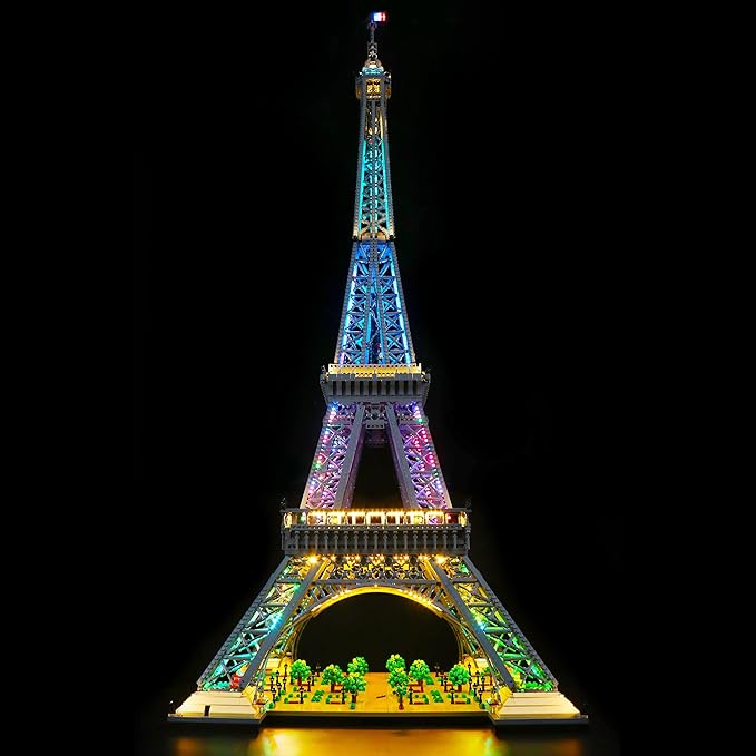 VONADO LED Light Kit Compatible with Lego Eiffel Tower Set 10307 Classic DIY Building Lighting Compatible with Lego Architecture 10307 (NOT Model)