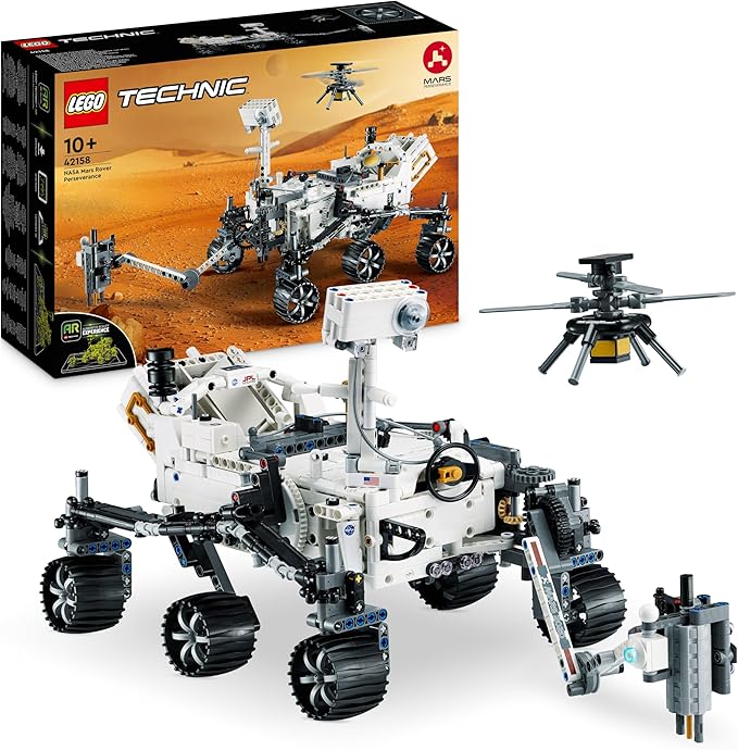 Lego Technic NASA Mars Rover Perseverance Space Model with AR Application Experience Construction Toy Vehicle Science and Engineering Gift for Boys and Girls 10 Years Old and Over 42158