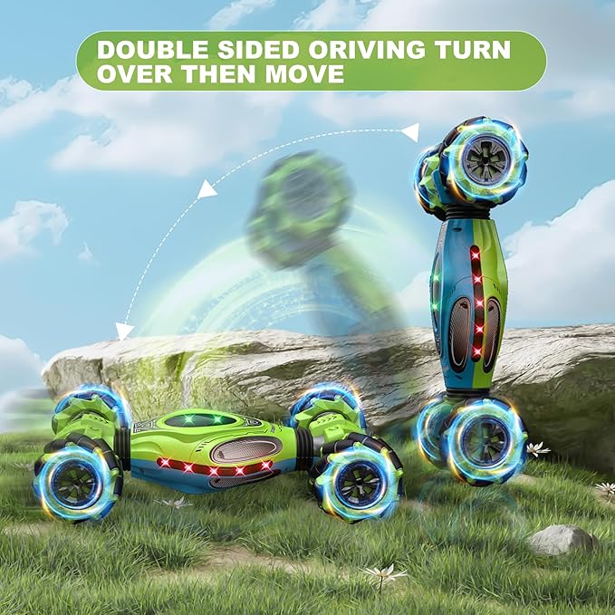 RC Cars1:12 Gesture Sensing Stunt Car Toys for Boys Girls 6-12 Year Old 4WD Hand Remote Control Toy 360° Rotate Transform Off-Road Drift with Lights Sound Birthday Xmas Gifts for Kids