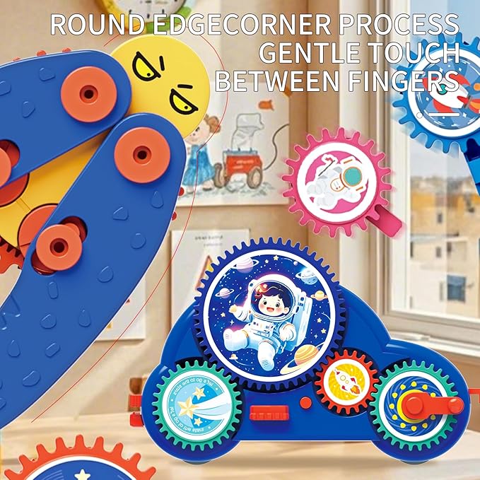 STEM Learning Gears Toys for Boys Girls Age 3+ Years old Toddler Engineers Building Toy Set for 3-5 30Pcs Educational Construction Toy Set for Kids Birthday Gift for Kid Toys Kindergarten Science