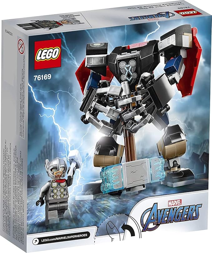 LEGO Marvel Avengers Classic Thor Mech Armor 76169 Cool Thor Hammer Playset Superhero Building Toy for Kids New 2020 (139 Pieces)